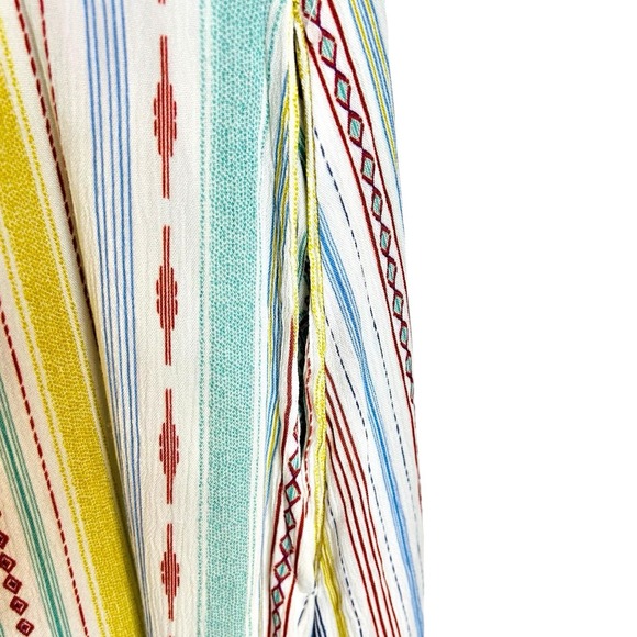 Coldwater Creek Maxi Dress 3X Sleeveless V Neck Stripe Aztec Tribal Southwestern - Picture 5 of 9